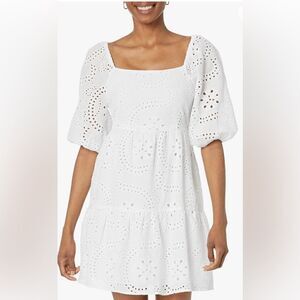 Sanctuary Weekend Eyelet Babydoll Dress White